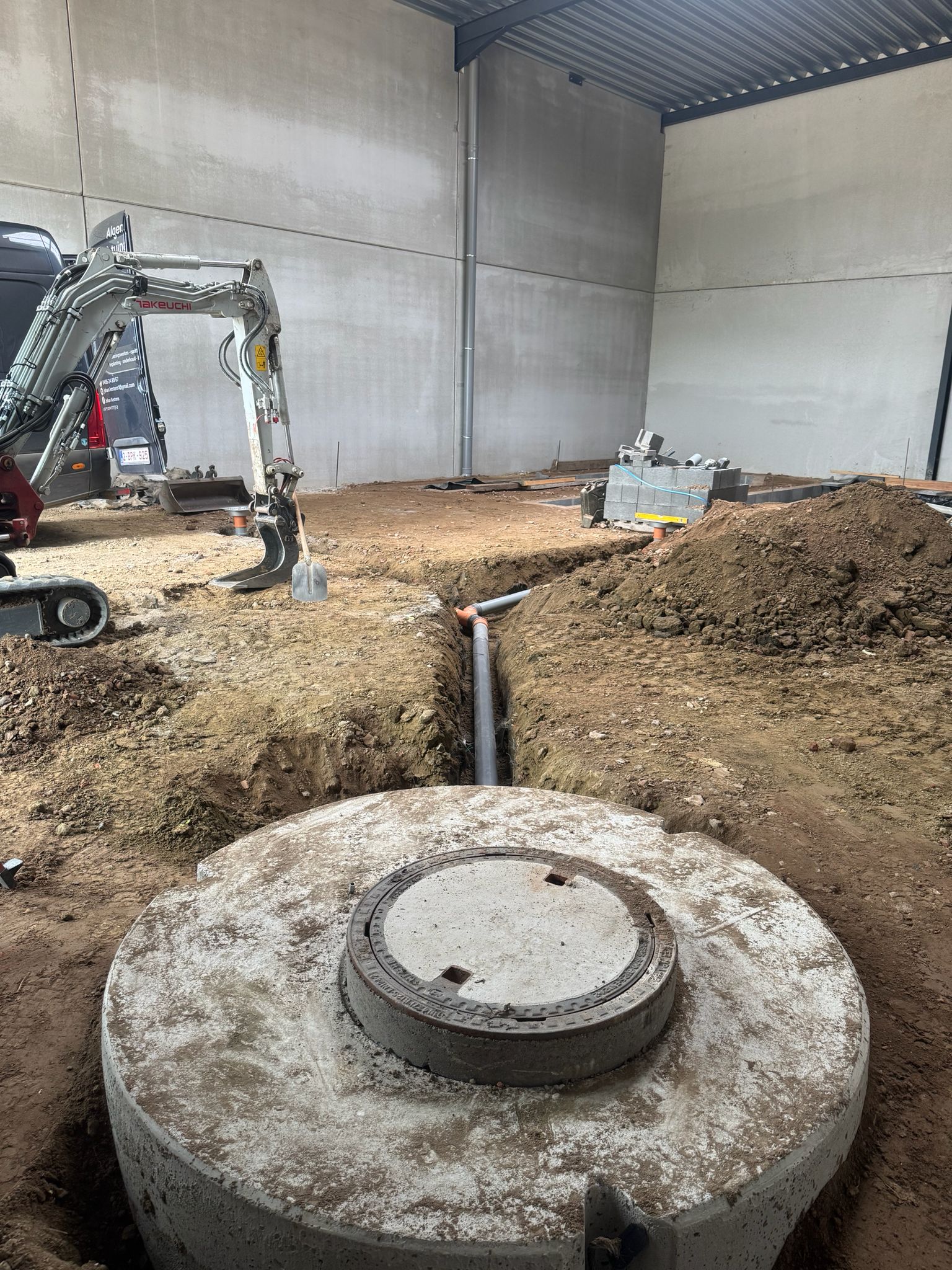 Rioleringswerken in Halle